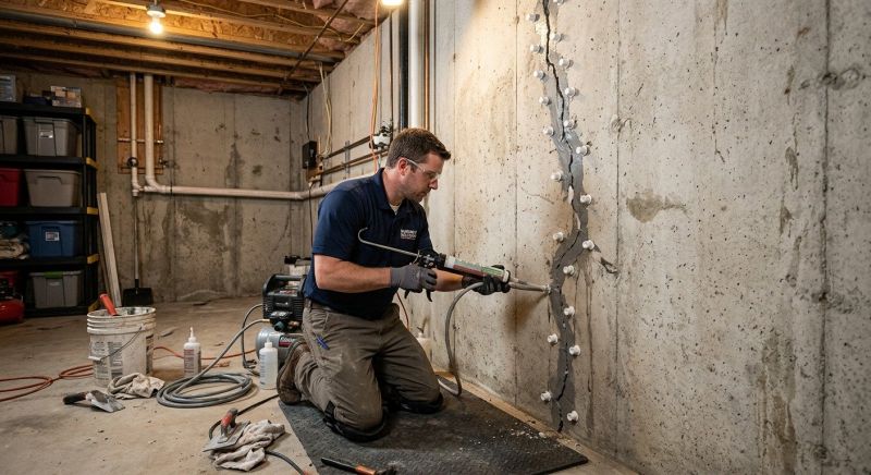 Basement Crack Repair in San Bernardino, CA