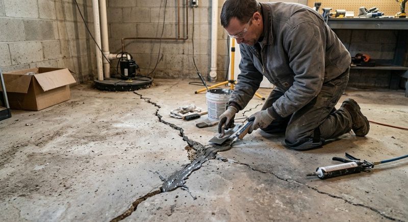 Cracked Basement Floor Repair in San Bernardino, CA