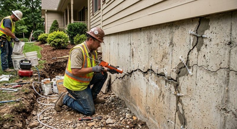 Cracked Foundation Repair in Crestline, CA