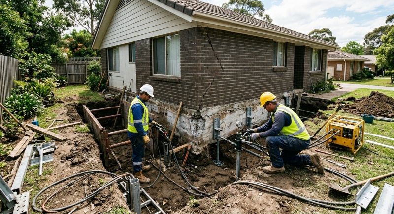 House Foundation Repair in Bloomington, CA
