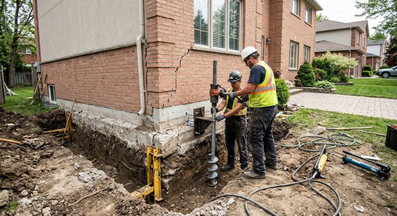 Sinking Foundation Repair in Redlands, CA