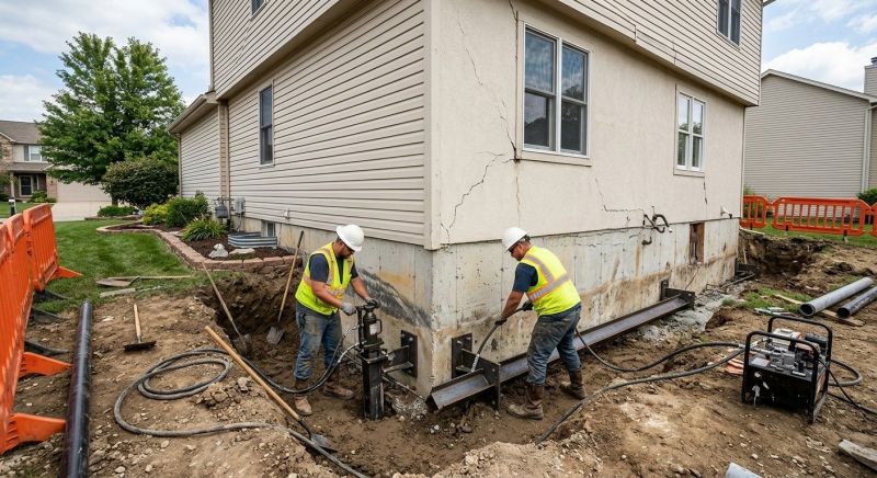 Sinking Foundation Repair in Running Springs, CA
